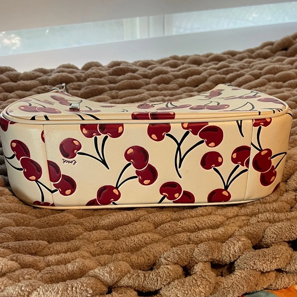 Coach Cherry Print Shoulder Bag - Cream and Red - Picture 5 of 7